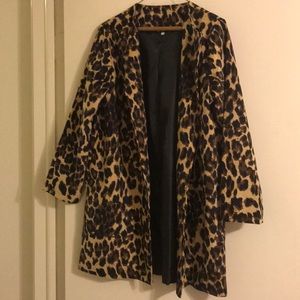 Animal print light weight jacket button up, NWOT